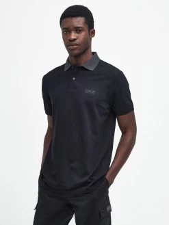 Barbour International Very Exclusive - Contrast Collar Polo Shirt - Black