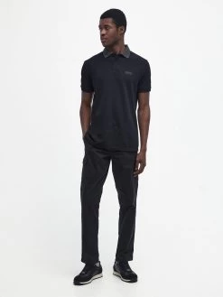 Barbour International Very Exclusive - Contrast Collar Polo Shirt - Black -Fashion store VJKTA SQ3 0000000004 BLACK MDo