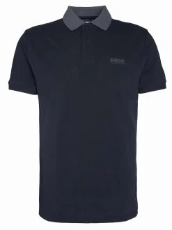 Barbour International Very Exclusive - Contrast Collar Polo Shirt - Black -Fashion store VJKTA SQ5 0000000004 BLACK MDd1