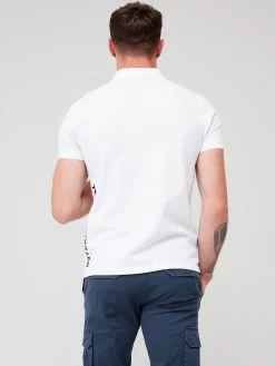 Barbour International Very Exclusive - Bold Logo Full Collar Polo Shirt - White -Fashion store VJKTD SQ2 0000000013 WHITE MDb