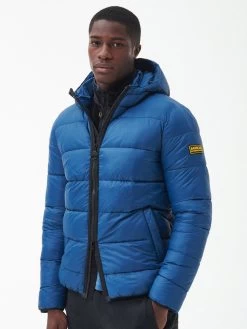 Barbour International Bobber Hooded Padded Jacket - Bright Blue