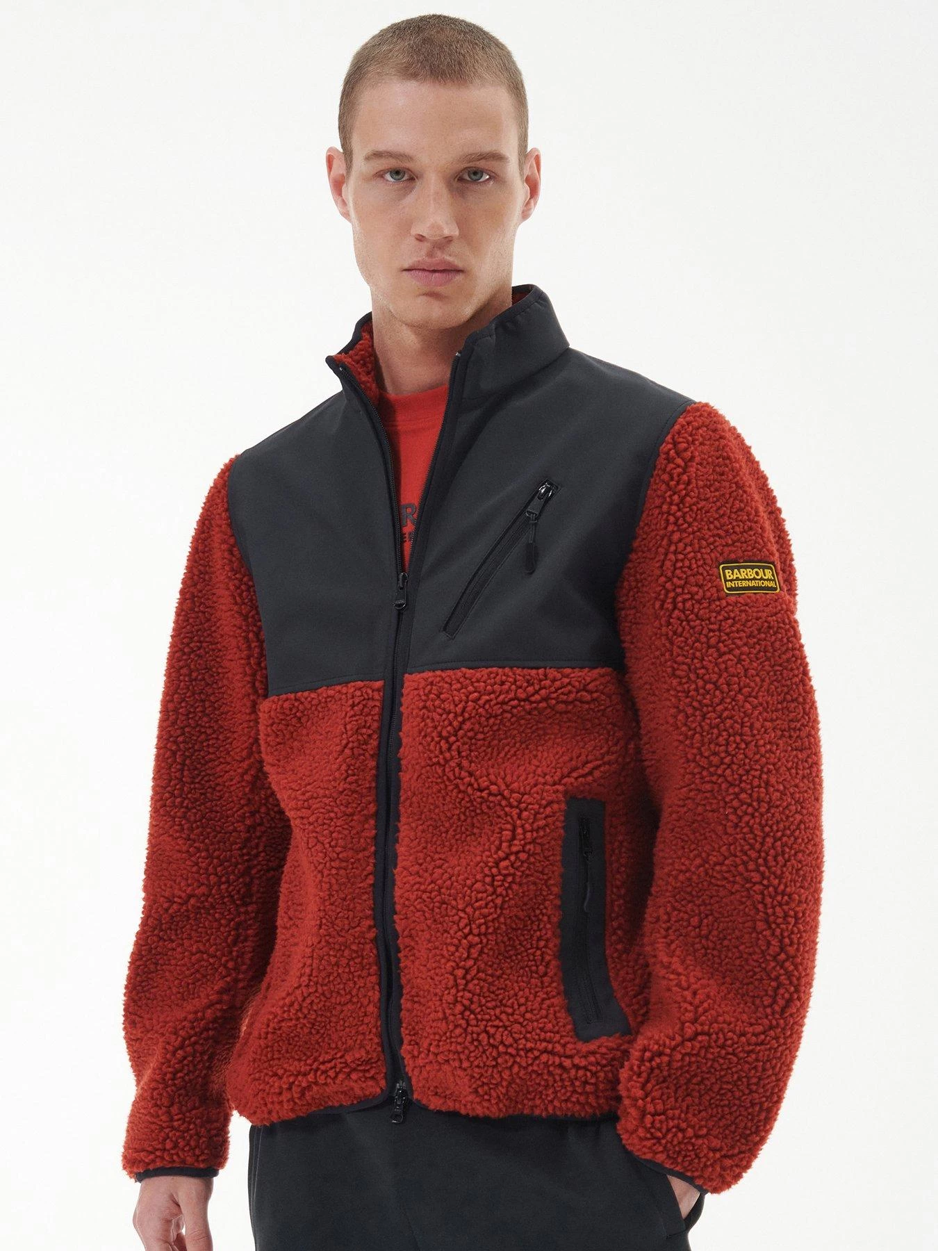Barbour International Tech Zip Through Fleece Jacket - Red 3 Barbour International Tech Zip Through Fleece Jacket - Red
