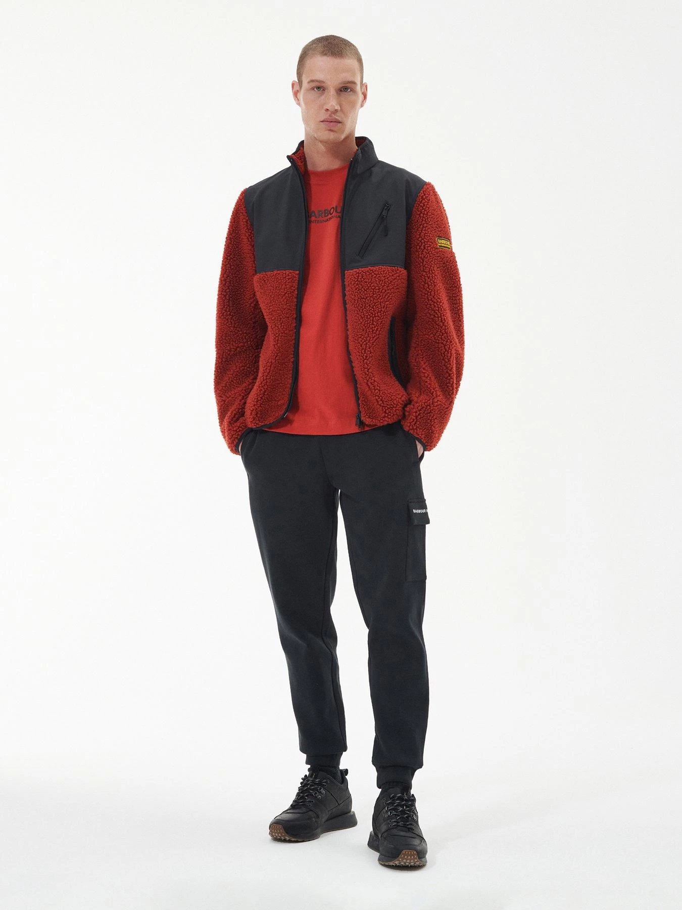 Barbour International Tech Zip Through Fleece Jacket - Red 5 Barbour International Tech Zip Through Fleece Jacket - Red - Image 3