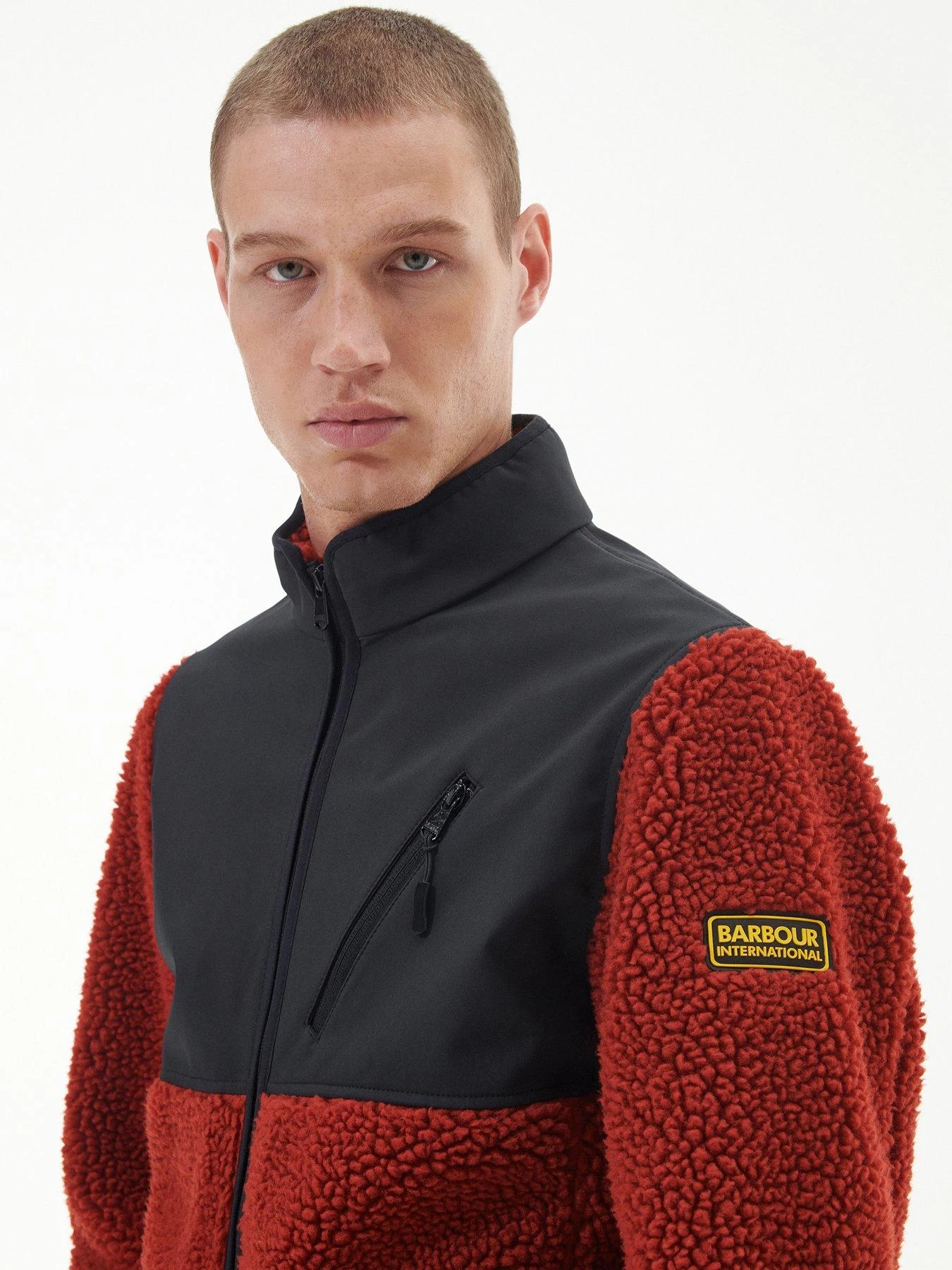 Barbour International Tech Zip Through Fleece Jacket - Red 6 Barbour International Tech Zip Through Fleece Jacket - Red - Image 4
