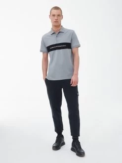 Barbour International Logo Polo Shirt - Light Grey -Fashion store VJKU8 SQ3 0000000215 LIGHT GREY MDo