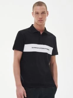 Barbour International Logo Polo Shirt - Black