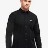 Barbour International Small Logo Pocket Oxford Shirt - Black -Fashion store VJKUB SQ1 0000000004 BLACK MDf