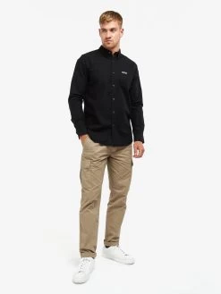 Barbour International Small Logo Pocket Oxford Shirt - Black -Fashion store VJKUB SQ3 0000000004 BLACK MDo