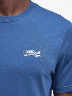 Barbour International Very Exclusive - Small Logo T-Shirt - Blue -Fashion store VJKV3 SQ6 0000000020 BLUE MDd2