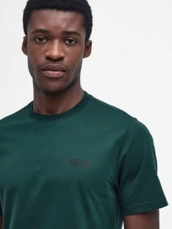 Barbour International Very Exclusive - Small Logo T-Shirt - Dark Green -Fashion store VJKV4 SQ4 0000000630 DARK GREEN MDd