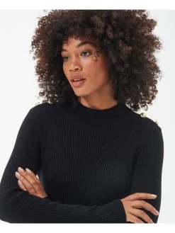 Barbour International Enfield Knitted Dress - Black -Fashion store VL0L3 SQ4 0000000004 BLACK MDd