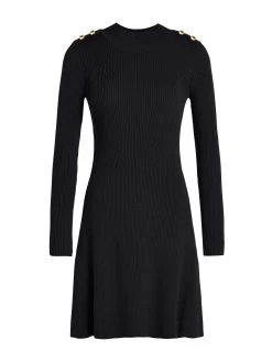 Barbour International Enfield Knitted Dress - Black -Fashion store VL0L3 SQ6 0000000004 BLACK MDd2
