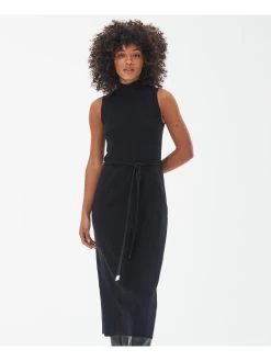 Barbour International Velocete Midi Knitted Dress - Black -Fashion store VL0L4 SQ3 0000000004 BLACK MDo