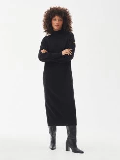 Barbour International Aprila Midi Knitted Dress - Black