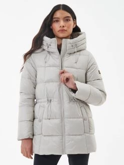 Barbour International Ennis Quilted Coat - Cream