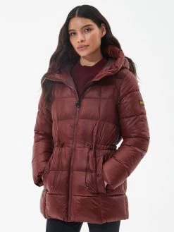 Barbour International Ennis Quilted Coat - Red