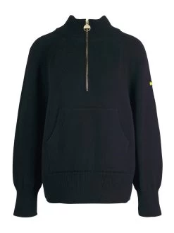 Barbour International Holmes Knitted Jumper - Black -Fashion store VL0LP SQ6 0000000004 BLACK MDd2