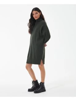 Barbour International Holmes Knitted Dress - Green -Fashion store VL0LR SQ3 0000000047 GREEN MDo