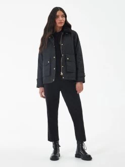 Barbour International Aprila Leopard Lined Wax Jacket - Black 10 Barbour International Aprila Leopard Lined Wax Jacket - Black -Fashion store VL0N4 SQ3 0000000004 BLACK MDo