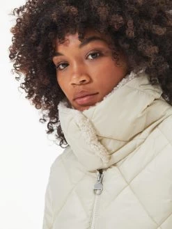 Barbour International Norton Quilted Coat - Cream -Fashion store VL0N5 SQ4 0000000067 CREAM MDd