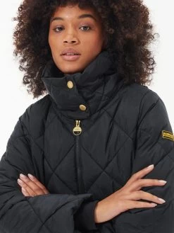 Barbour International Enfield Quilted Coat - Black -Fashion store VL0N7 SQ4 0000000004 BLACK MDd