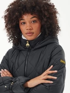 Barbour International Boulevard Quilted Longline Coat - Black -Fashion store VL0N9 SQ4 0000000004 BLACK MDd
