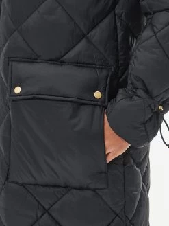Barbour International Boulevard Quilted Longline Coat - Black -Fashion store VL0N9 SQ5 0000000004 BLACK MDd1