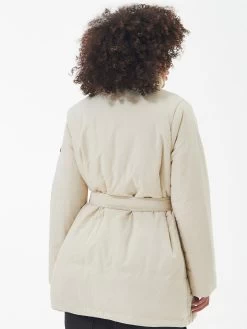 Barbour International Velocete Showerproof Padded Wrap Coat - Cream -Fashion store VL0O7 SQ3 0000000067 CREAM MDo