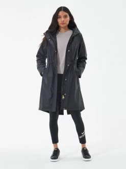 Barbour International Peaty Showerproof Coat - Black