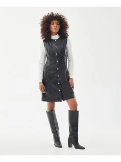 Barbour International Morini Dress - Black -Fashion store VL0OI SQ4 0000000004 BLACK MDd