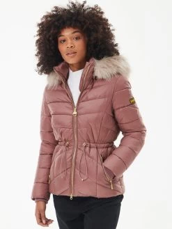 Barbour International Island Quilted Coat - Pink