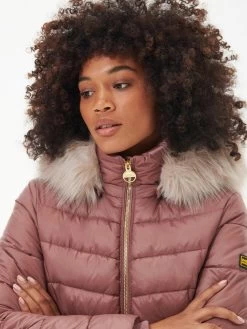 Barbour International Island Quilted Coat - Pink -Fashion store VL0OV SQ4 0000000063 PINK MDd