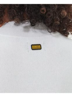 Barbour International Enfield Button Detail Knitted Jumper - Off White -Fashion store VL0P0 SQ5 0000000013 WHITE MDd1