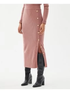 Barbour International Velocete Midi Knitted Skirt - Pink -Fashion store VL0PC SQ3 0000000063 PINK MDo