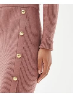 Barbour International Velocete Midi Knitted Skirt - Pink -Fashion store VL0PC SQ4 0000000063 PINK MDd