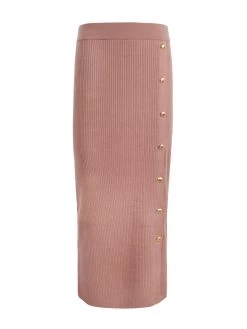 Barbour International Velocete Midi Knitted Skirt - Pink -Fashion store VL0PC SQ6 0000000063 PINK MDd2