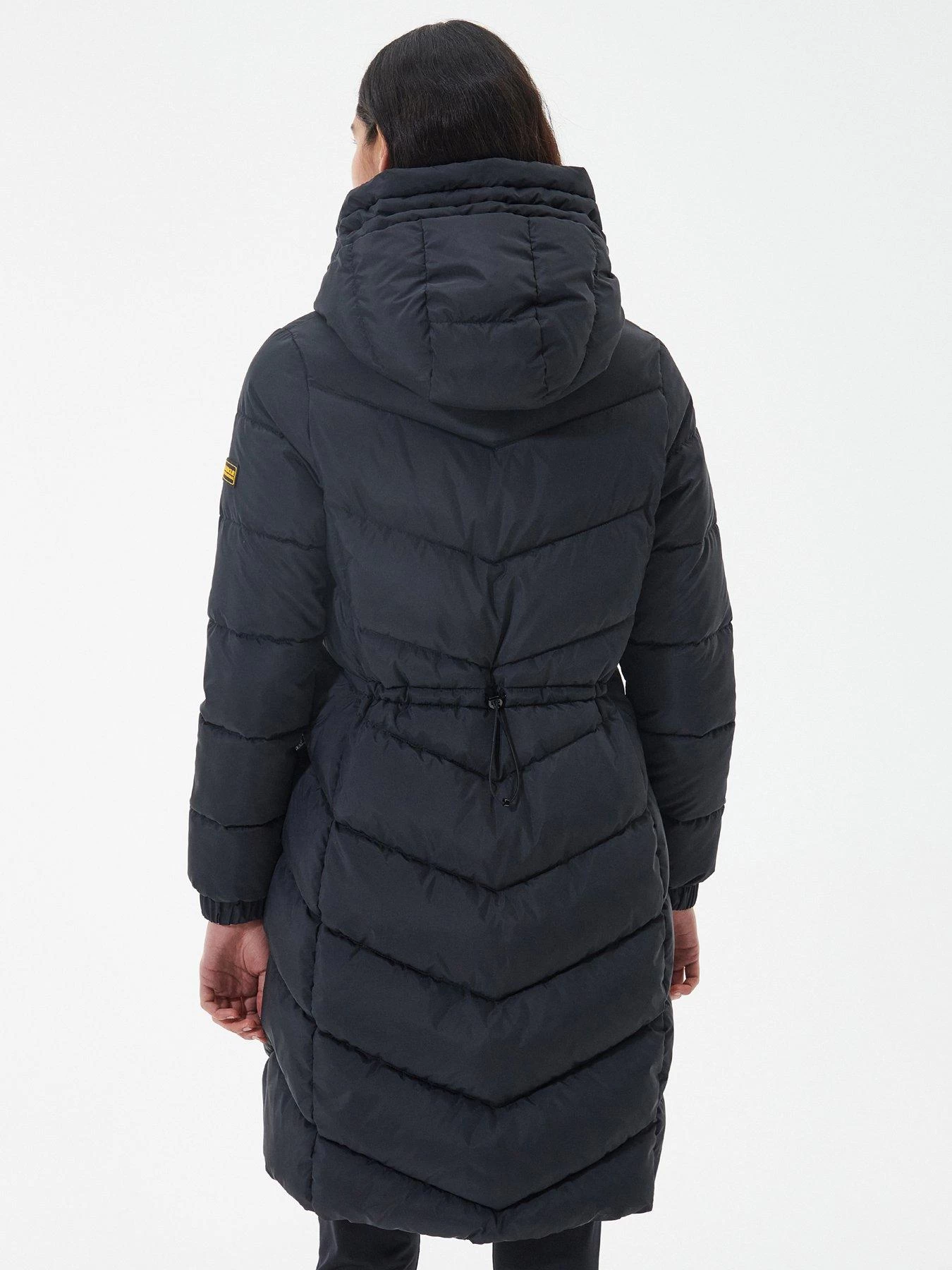 Barbour International Boston Longline Quilted Hooded Coat - Black 4 Barbour International Boston Longline Quilted Hooded Coat - Black - Image 2