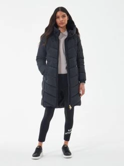 Barbour International Boston Longline Quilted Hooded Coat - Black 10 Barbour International Boston Longline Quilted Hooded Coat - Black -Fashion store VL0PP SQ3 0000000004 BLACK MDo
