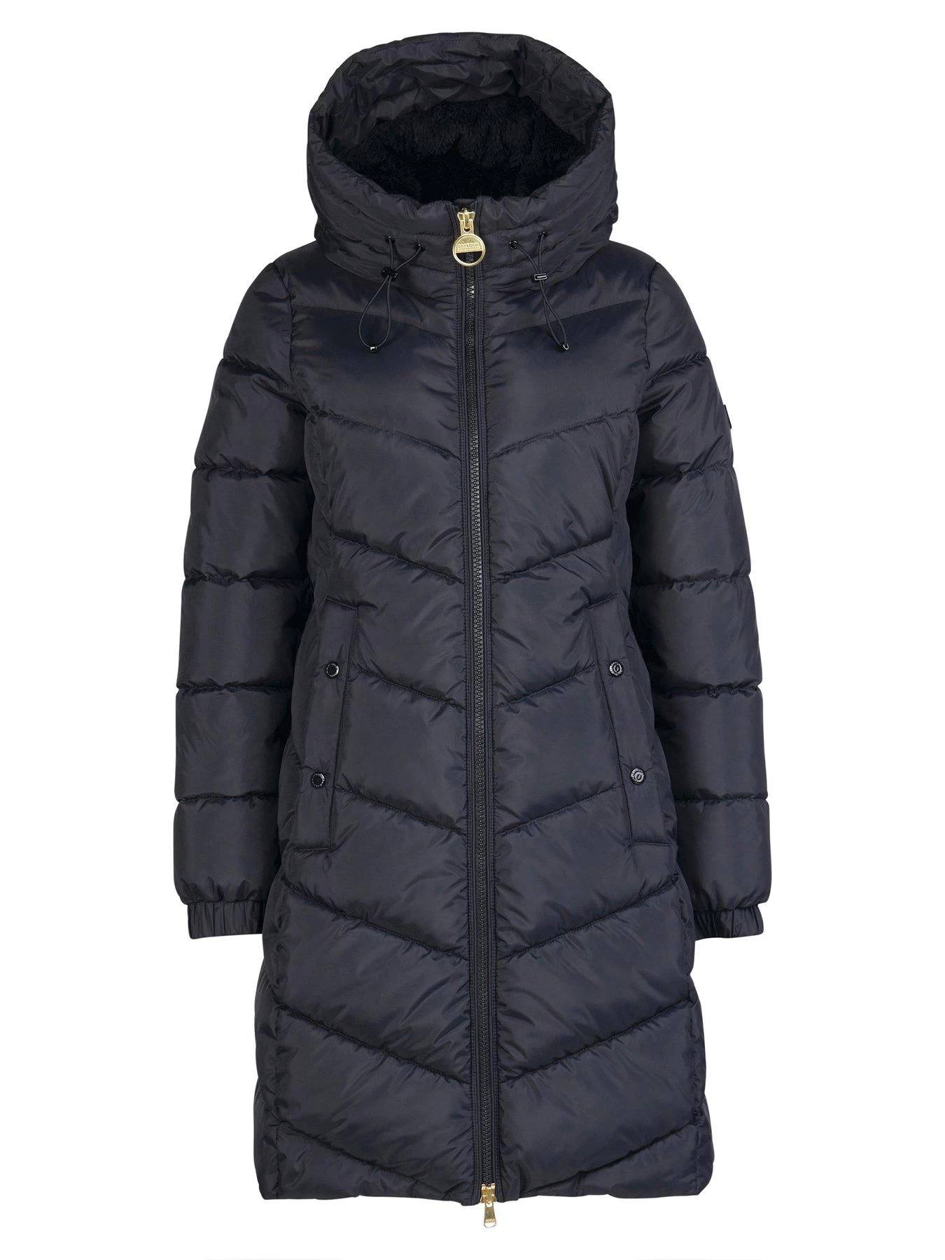 Barbour International Boston Longline Quilted Hooded Coat - Black 8 Barbour International Boston Longline Quilted Hooded Coat - Black - Image 6
