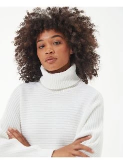 Barbour International Boulevard Knitted Jumper - White -Fashion store VL0Q5 SQ4 0000000013 WHITE MDd