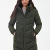 Barbour International Boston Longline Quilted Coat - Green -Fashion store VL0SC SQ1 0000000047 GREEN MDf