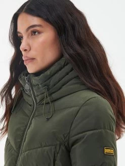 Barbour International Boston Longline Quilted Coat - Green -Fashion store VL0SC SQ4 0000000047 GREEN MDd