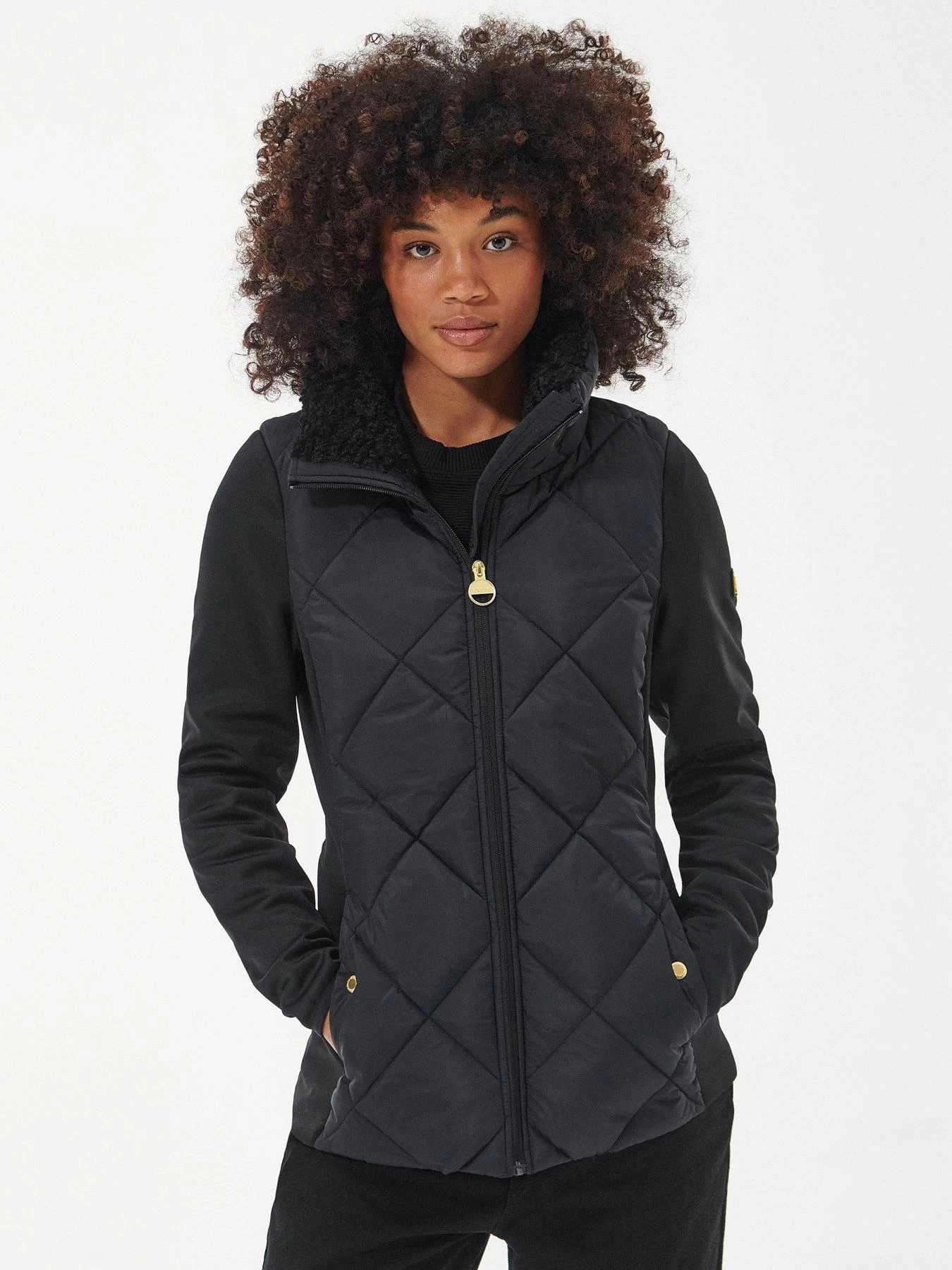 Barbour International Strada Quilted Sweat Jacket - Black 3 Barbour International Strada Quilted Sweat Jacket - Black