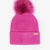Barbour International Mallory Pom Beanie Hat - Fuchsia Pink -Fashion store VL0UU SQ1 0000000063 PINK SLf