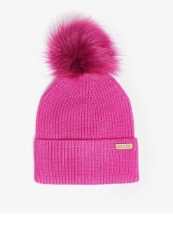 Barbour International Mallory Pom Beanie Hat - Fuchsia Pink
