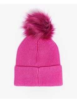 Barbour International Mallory Pom Beanie Hat - Fuchsia Pink -Fashion store VL0UU SQ4 0000000063 PINK SLd1
