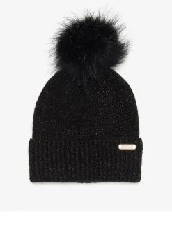 Barbour International Sparkle Beanie & Scarf Gift Set - Black