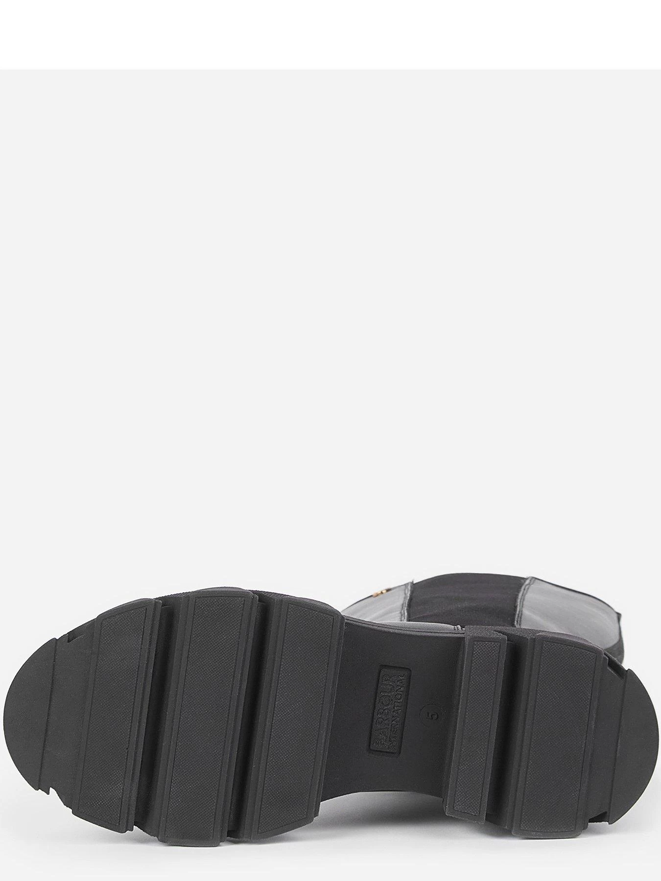 Barbour International Parson Knee High Chunky Leather Boot - Black 7 Barbour International Parson Knee High Chunky Leather Boot - Black - Image 5