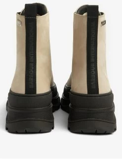 Barbour International Napier Lace Up Chunky Leather Boot - Cream -Fashion store VL28V SQ3 0000000067 CREAM SLb